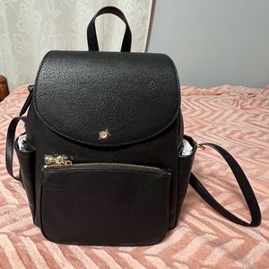 NEW LC LAUREN CONRAD BLACK VEGAN LEATHER BACKPACK